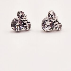 Silver Crystal Stud Earrings